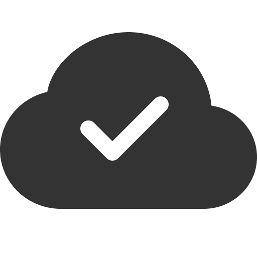 иконка cloud check, cloud, облако, check, галочка,