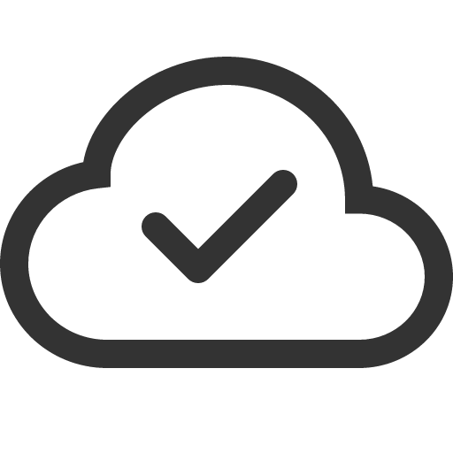 иконка cloud check, cloud, облако, check, галочка,