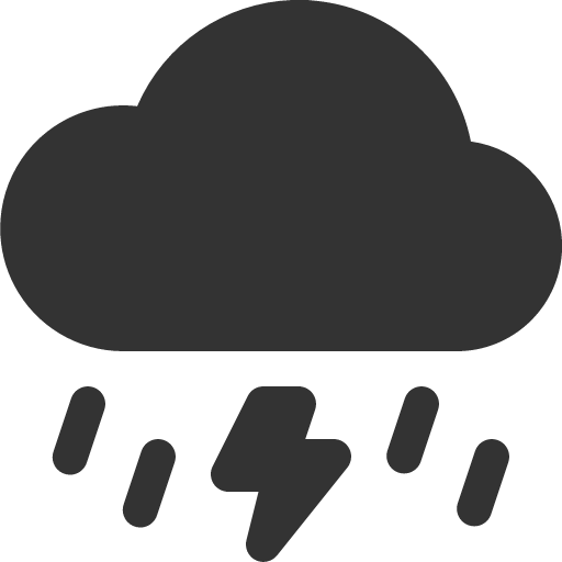 иконка cloud lightning rain, cloud, облако, lightning, молния, rain, дождь,