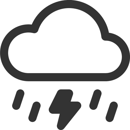 иконка cloud lightning rain, cloud, облако, lightning, молния, rain, дождь,