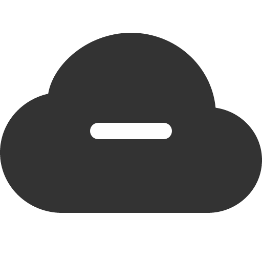 иконка cloud minus, cloud, облако, minus, минус,