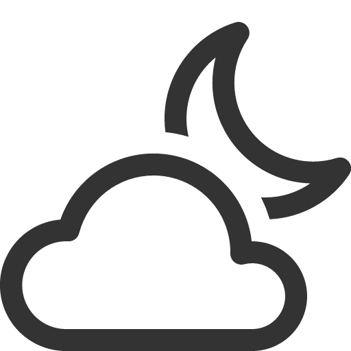 иконка cloud moon, погода, cloud, облако, moon, луна,
