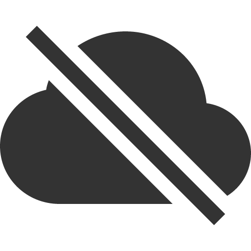 иконка cloud slash, cloud, облако, slash,