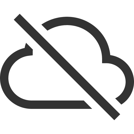иконка cloud slash, cloud, облако, slash,