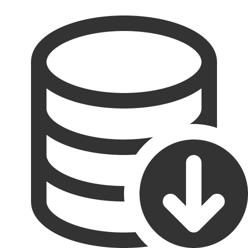 иконка database down, database, база данных, down, стрелка,