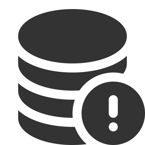 иконка database exclamation, database, база данных, exclamation, предупреждение,