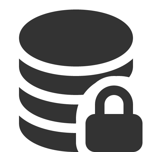 иконка database lock, database, база данных, lock, замок,