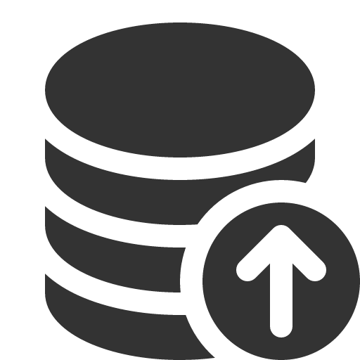 иконка database up, database, база данных, up, стрелка вверх,