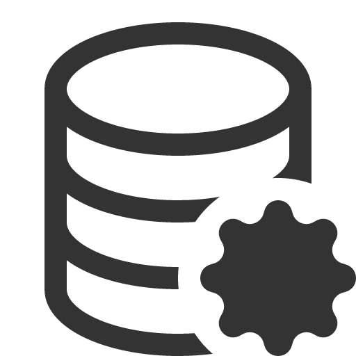 иконка database gear, database, база данных, gear, шестеренка,