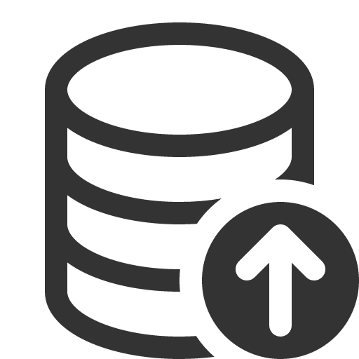 иконка database up, database, база данных, up, стрелка вверх,