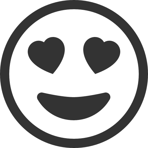 иконка emoji heart eyes, emoji, heart, сердце, eyes, глаза,