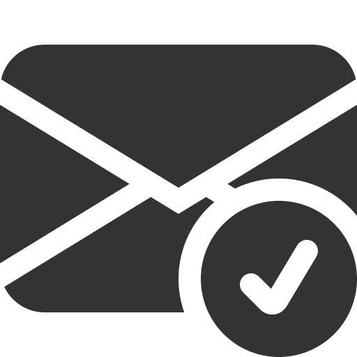 иконка envelope check, envelope, конверт, check, галочка,