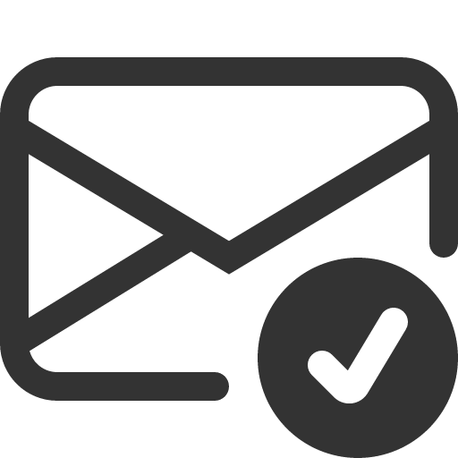 иконка envelope check, envelope, конверт, check, галочка,