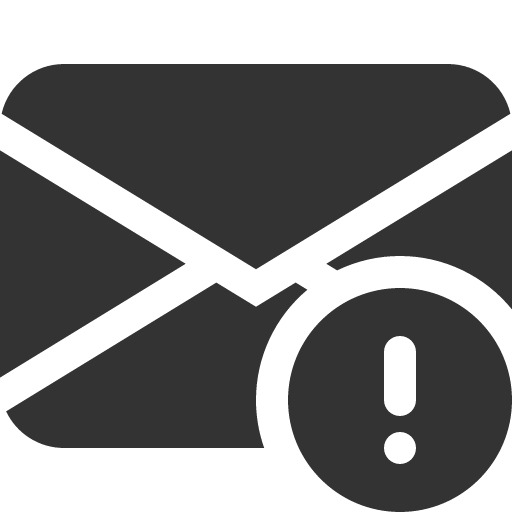 иконка envelope exclamation, envelope, конверт, exclamation, предупреждение,