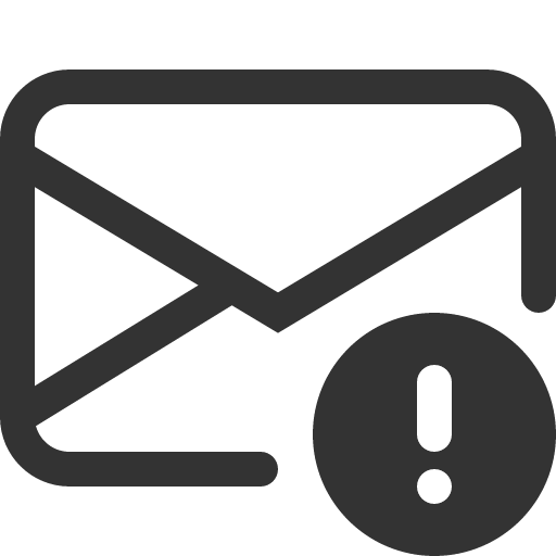 иконка envelope exclamation, envelope, конверт, exclamation, предупреждение,