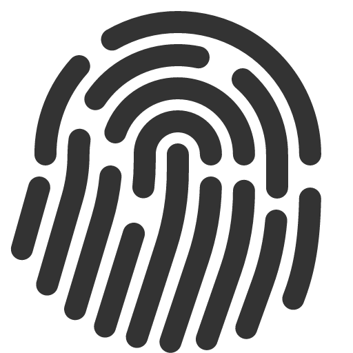 иконка fingerprint, отпечаток пальца,