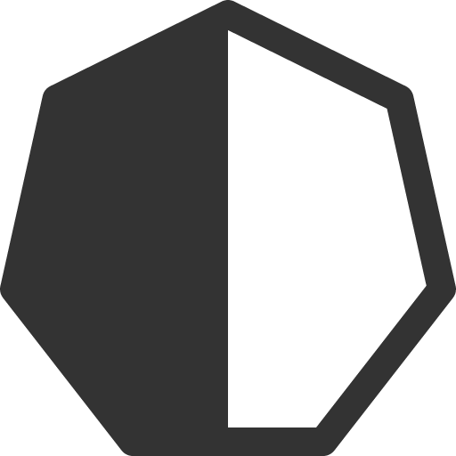 иконка heptagon half, heptagon, half, батарея,