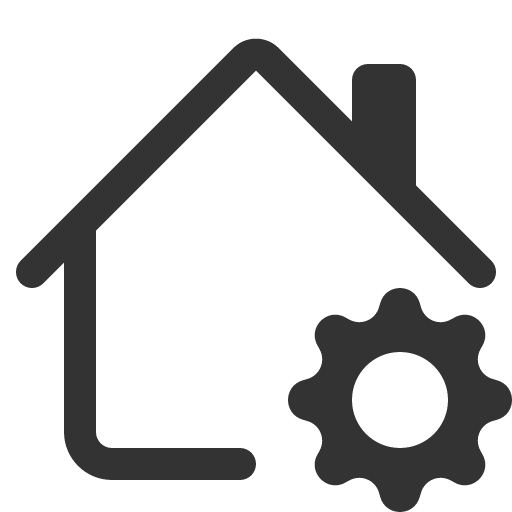 иконка house gear, house, дом, gear, шестеренка,
