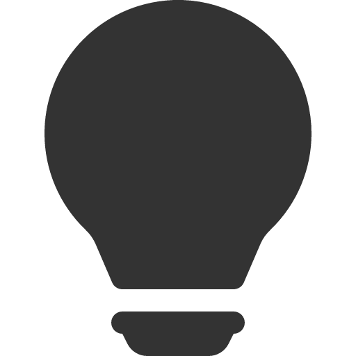иконка lightbulb, лампочка,
