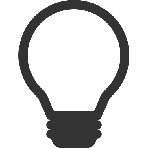 иконка lightbulb, лампочка,