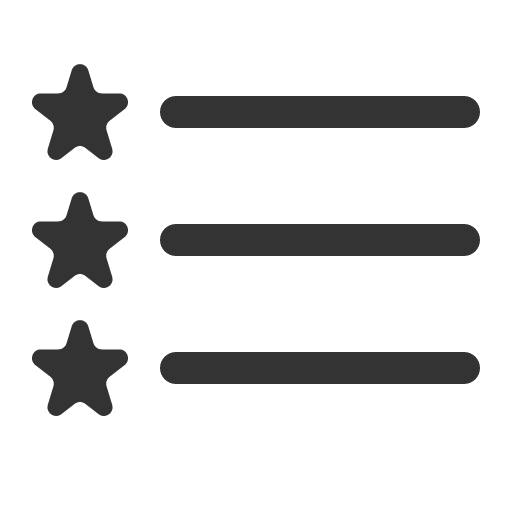 иконка list stars, list, stars, звезды,