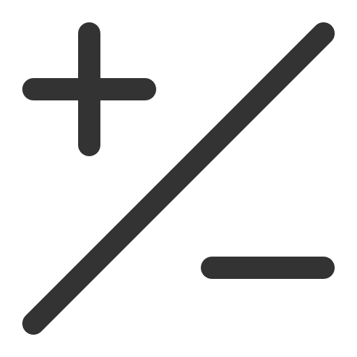 иконка plus slash minus, plus, плюс, slash, minus, минус,