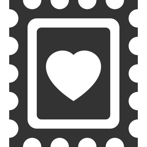 иконка postage heart, postage, heart, сердце,