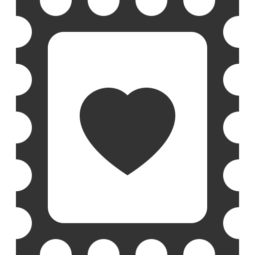 иконка postage heart, postage, heart, сердце,