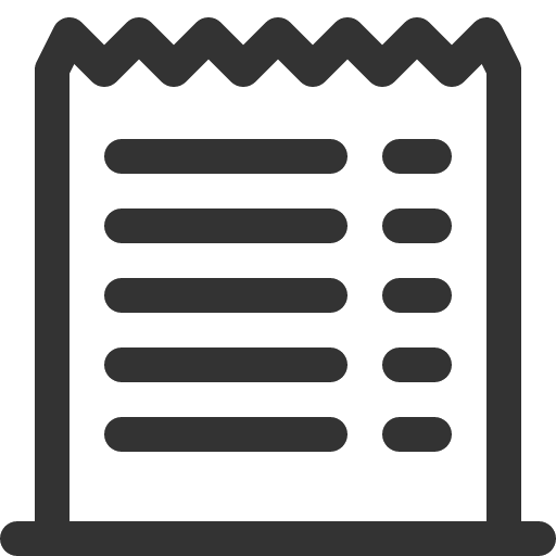 иконка receipt cutoff, receipt, cutoff,
