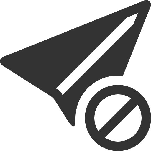 иконка send slash, send, марка, slash,