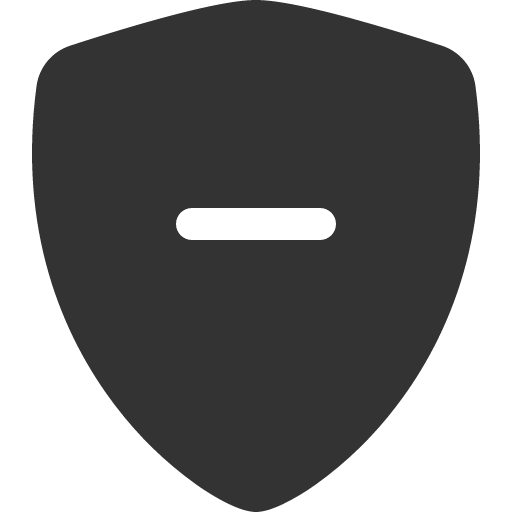 иконка shield minus, shield, щит, minus, минус,