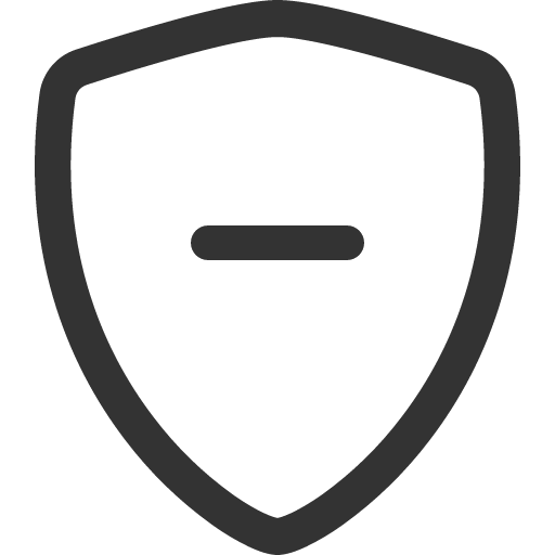иконка shield minus, shield, щит, minus, минус,