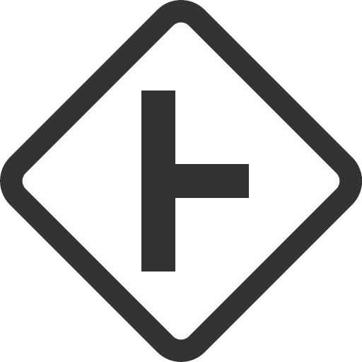 иконка sign intersection side, sign, intersection, side,
