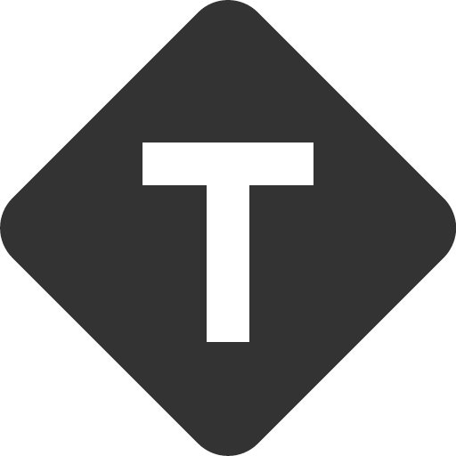 иконка sign intersection t, sign, intersection,