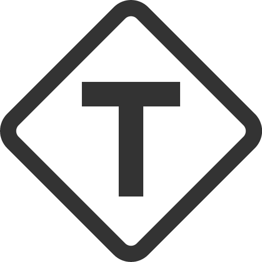 иконка sign intersection t, sign, intersection,