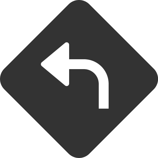 иконка sign turn left, sign, turn, вращать, left, стрелка,