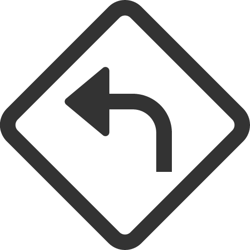 иконка sign turn left, sign, turn, вращать, left, стрелка,