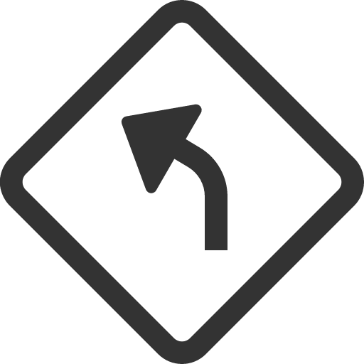 иконка sign turn slight left, sign, turn, вращать, slight, left, стрелка,