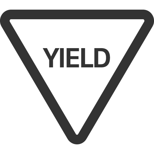 иконка sign yield, sign, yield,