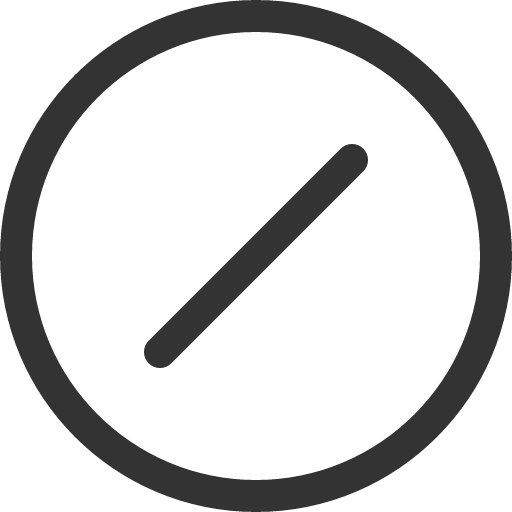 иконка slash circle, slash, circle,