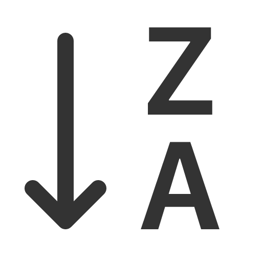 иконка sort alpha down, sort, alpha, down, стрелка,