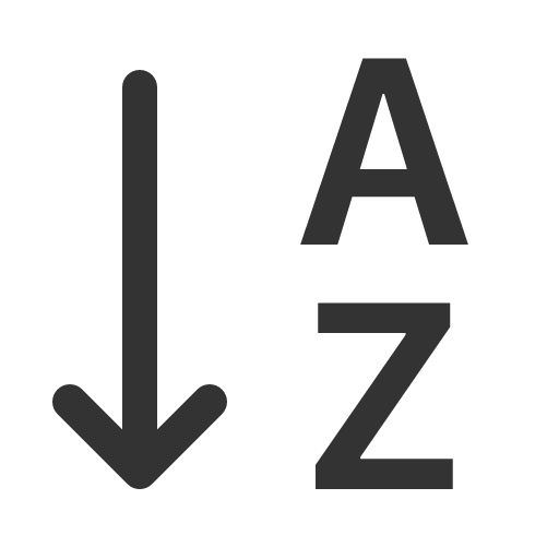 иконка sort alpha down, sort, alpha, down, стрелка,