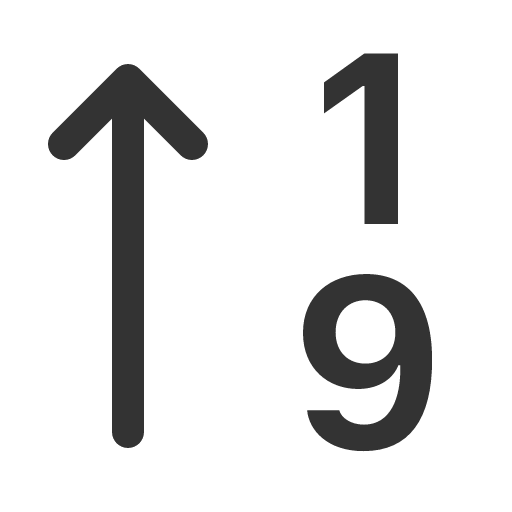 иконка sort numeric up, sort, numeric, up, стрелка вверх,