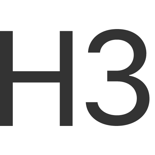 иконка type h3, type, шрифт, h3,