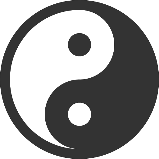 иконка yin yang, инь янь, yin, yang,