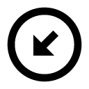иконки bx left down arrow circle, bx, left, стрелка, down, arrow, circle