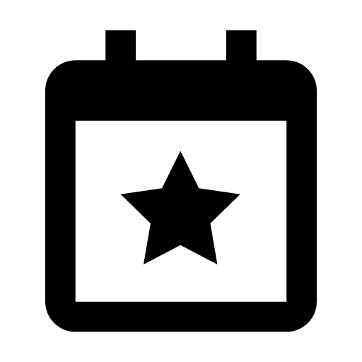 иконка bx calendar star, bx, calendar, календарь, star, звезда,