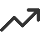иконка trending up, trending, up, стрелка вверх