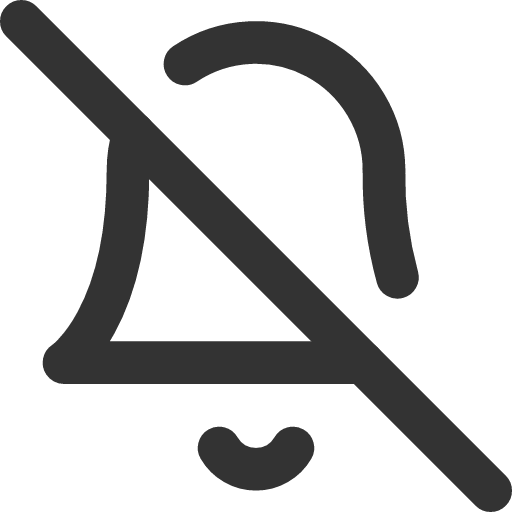 иконка bell off, bell, колокольчик, off,