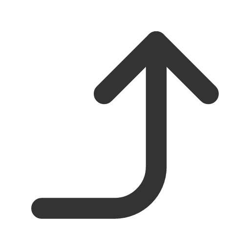 иконка corner right up, corner, right, стрелка, up, стрелка вверх,